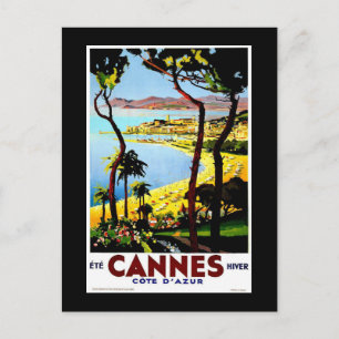 Cannes, France Vintage Travel Postcard