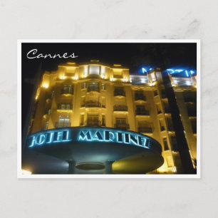 cannes hotel night postcard