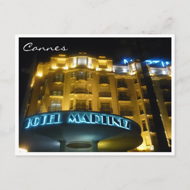 cannes hotel night postcard (Front)