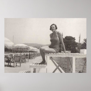 Cannes in 1930s poster