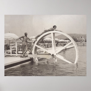 Cannes, on the beach in 1935 poster