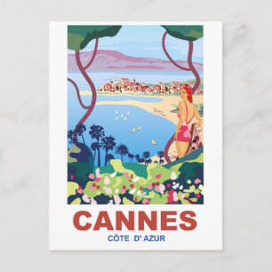Cannes, View on French Riviera Postcard