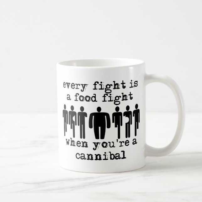 Cannibal Food Fight Funny Mug Humour (Right)