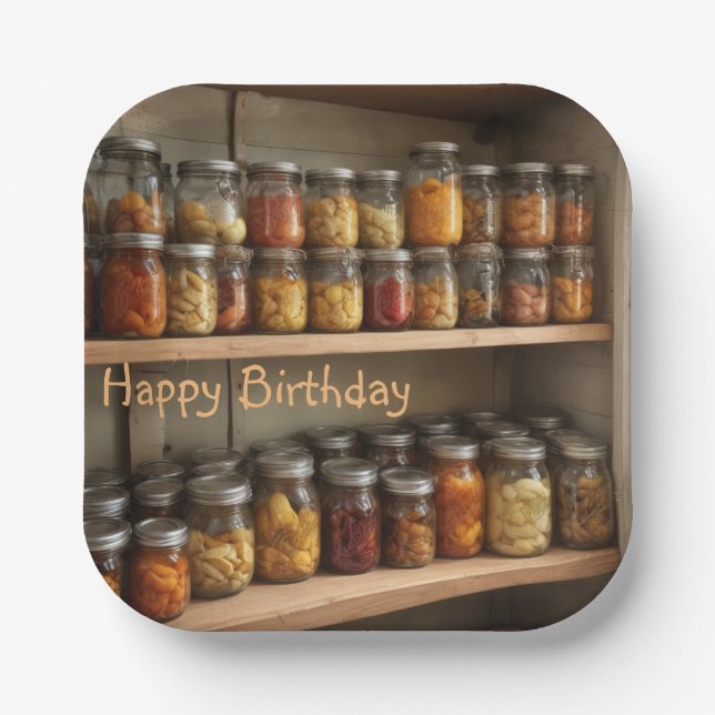 Canning Birthday Paper Plate (Front)