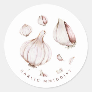 Canning   Date   Garlic Classic Round Sticker