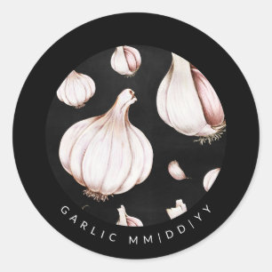 Canning   Date   Garlic Classic Round Sticker