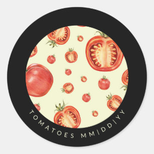 Canning Date Tomatoes Classic Round Sticker