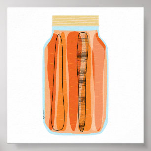 Canning Food - Carrots Poster