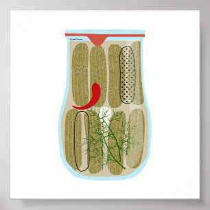 Canning Food - Dill Pickles Poster