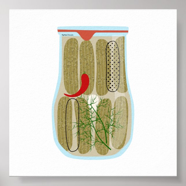 Canning Food - Dill Pickles Poster (Front)