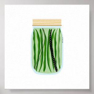 Canning Food - Green Beans Poster