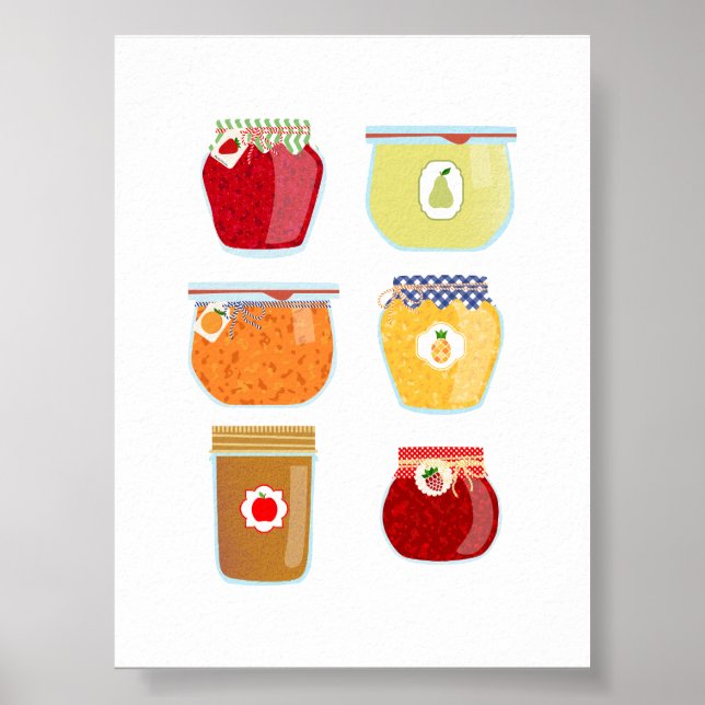 Canning Food - Mixed Jams Poster (Front)