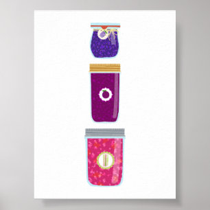 Canning Food - Mixed Jams Poster