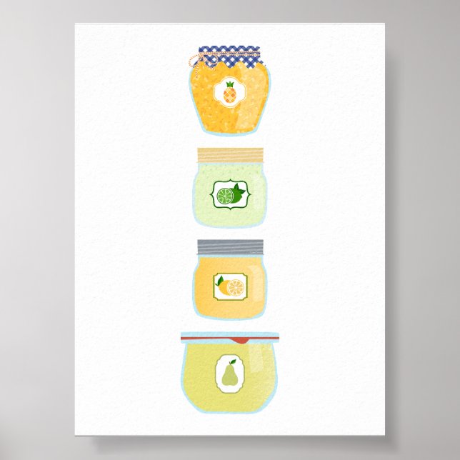Canning Food - Mixed Jams Poster (Front)