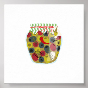 Canning Food - Olives Poster