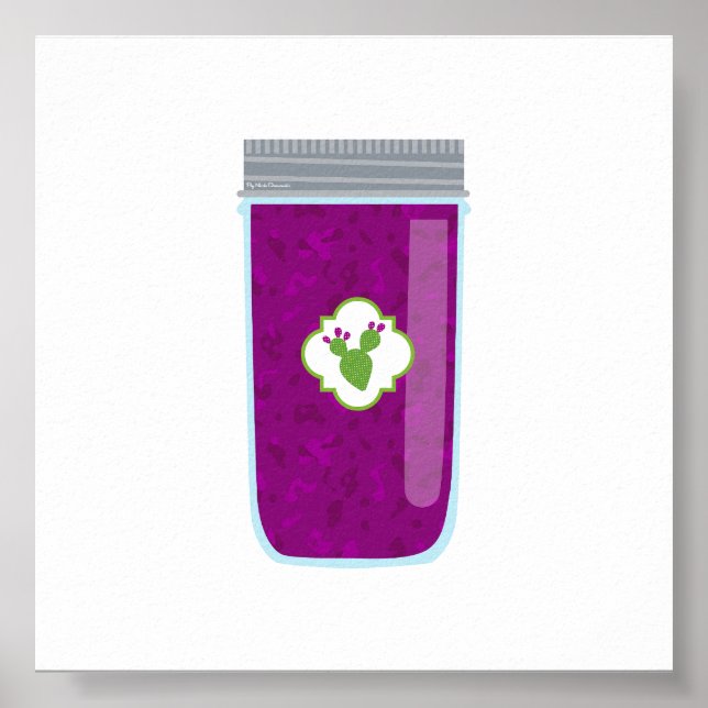 Canning Food - Prickly Pear Jam Poster (Front)