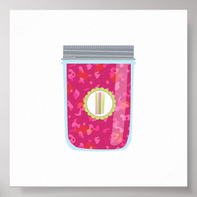 Canning Food - Rhubarb Jam Poster (Front)