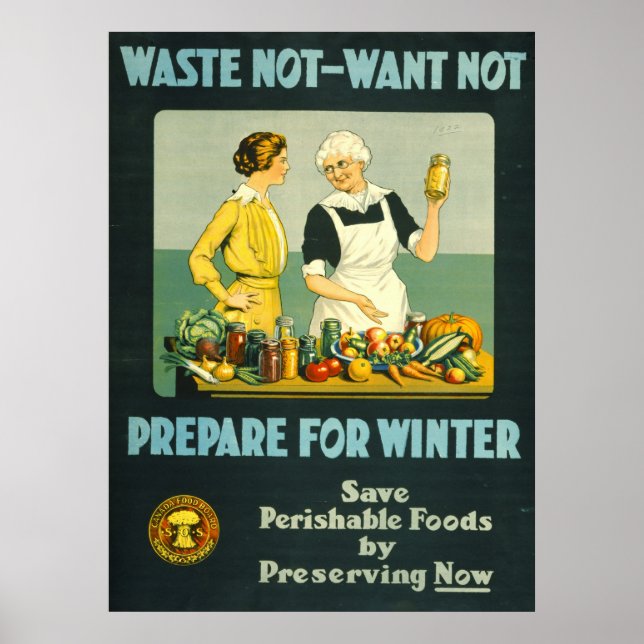 Canning Foods 1914 Poster (Front)