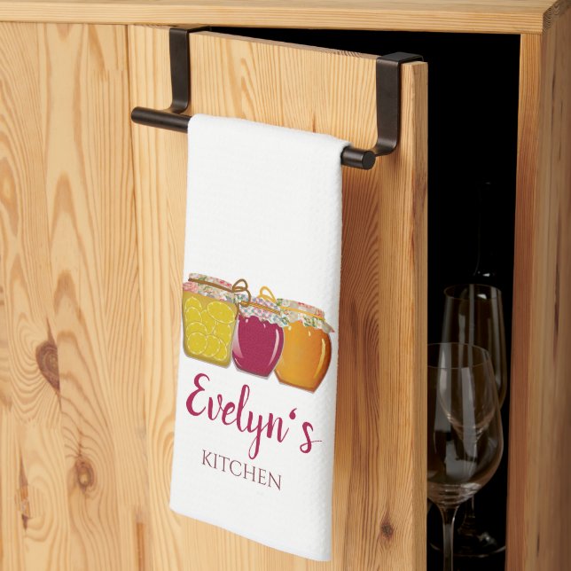 Canning Jam Jars Personalised Kitchen Towel (Thirds Fold)