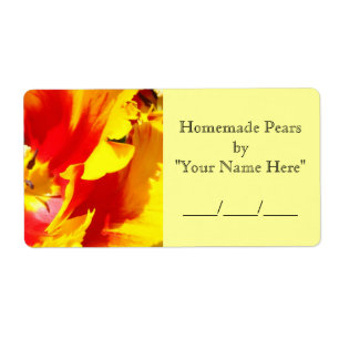 Canning Jar Labels Gift Tags Homemade Fruit Tulips