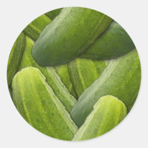 Canning Jar Stickers--Pickles Classic Round Sticker