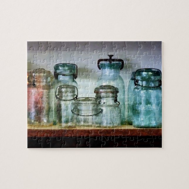 Canning Jars on Shelf Jigsaw Puzzle (Horizontal)