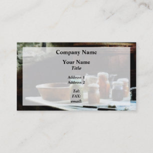 Canning Jars With Colourful Vegetables Business Card