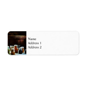 Canning Jars With Colourful Vegetables Return Address Label