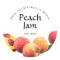 Canning Round Label Peach Jam