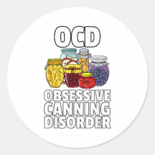 Canning Season Gift Jar Pickling Gardener _1  Classic Round Sticker