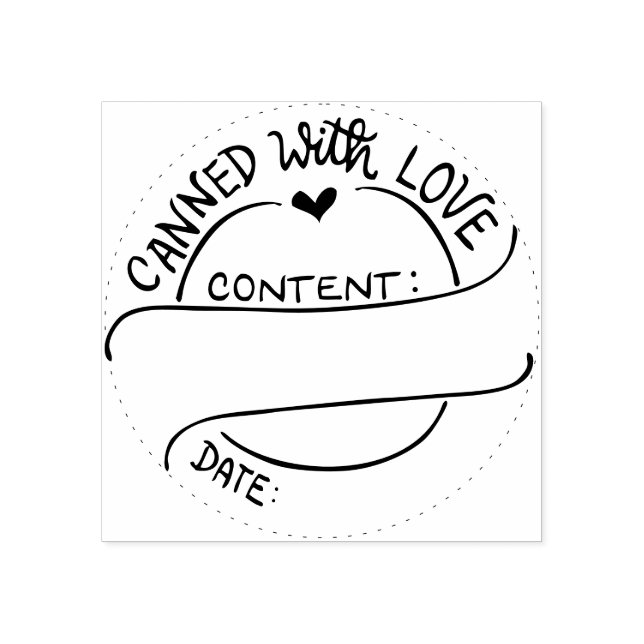 Canning stamp - Canned with love - Rubber Stamp (Imprint)