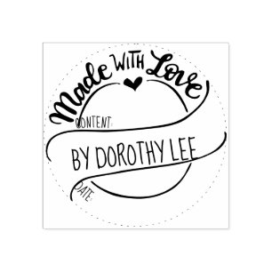Canning stamp - made with love Personalized Stamp