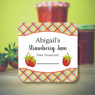 Canning Sticker Strawberry Fruit