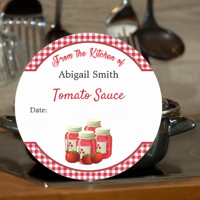 Canning Sticker Tomatoes and Gingham (Creator Uploaded)