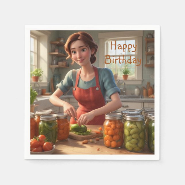 Canning the Harvest  Napkin (Front)