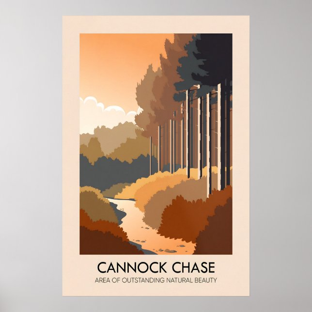 Cannock Chase AONB Travel Poster (Front)