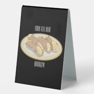 Cannoli cartoon illustration 