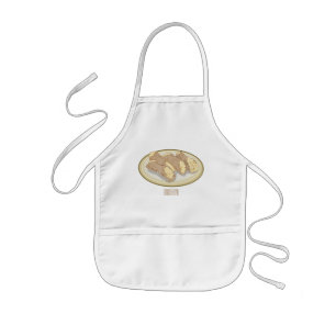 Cannoli cartoon illustration kids apron