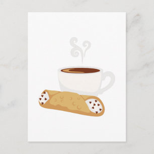 Cannoli & Coffee Postcard