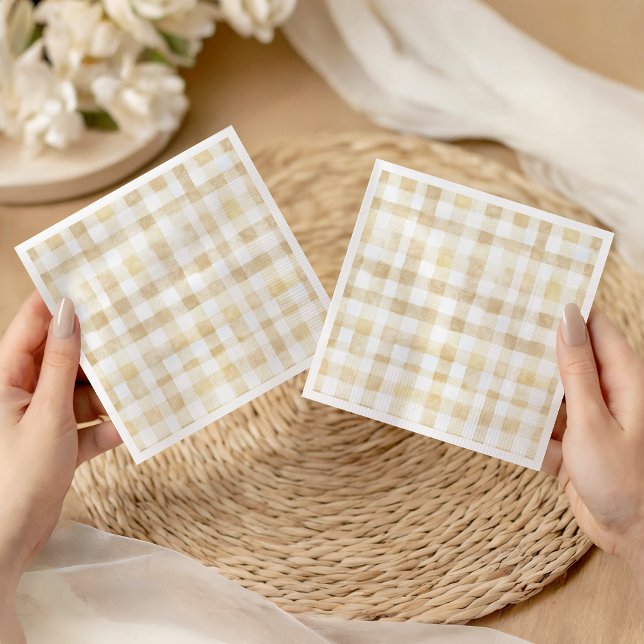 Cannoli Gender Neutral Beige Italian Baby Shower Napkin (Creator Uploaded)