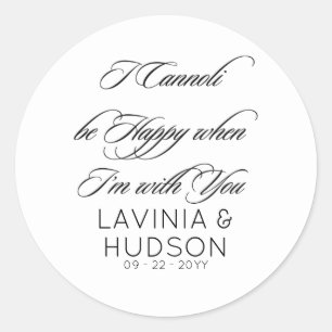 Cannoli Italian Wedding Classic Round Sticker