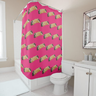 Cannoli (Pink Background) Shower Curtain