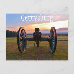 Cannon at Sunset, Gettysburg NMP Postcard