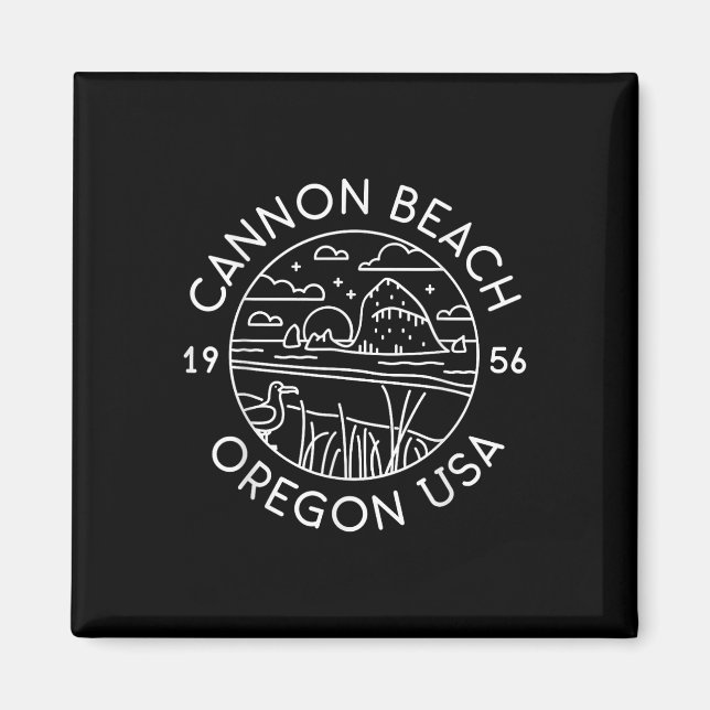 Cannon Beach 1956 Oregon Clatsop  Magnet (Front)