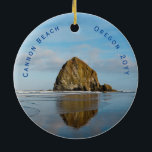 Cannon Beach Dated Christmas Ceramic Ornament<br><div class="desc">Cannon Beach Dated Christmas Ceramic Ornament. Personalise with the Year you visited this fabulous location.</div>