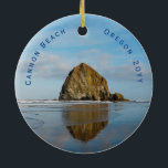 Cannon Beach Dated Christmas Ceramic Ornament<br><div class="desc">Cannon Beach Dated Christmas Ceramic Ornament. Personalise with the Year you visited this fabulous location.</div>