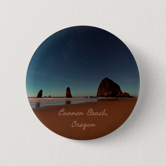 Cannon Beach Oregon Haystack Rock 6 Cm Round Badge (Front)