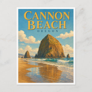 Cannon Beach Oregon Haystack Rock GeoSaga Postcard