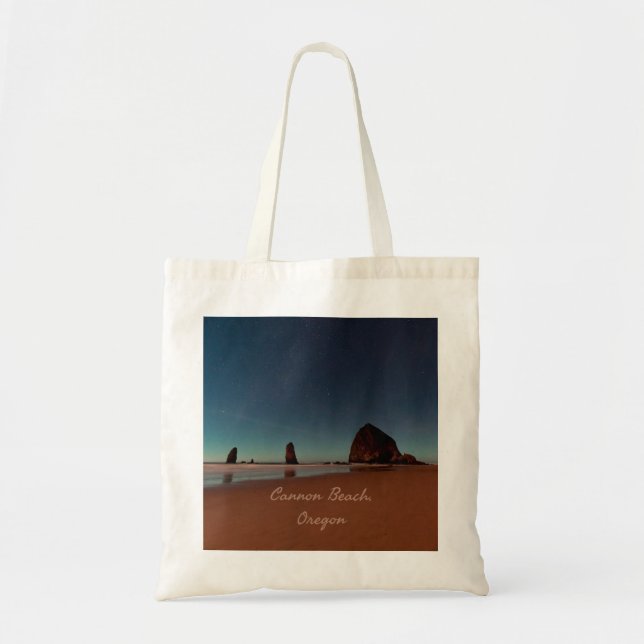 Cannon Beach Oregon Haystack Rock Tote Bag (Front)
