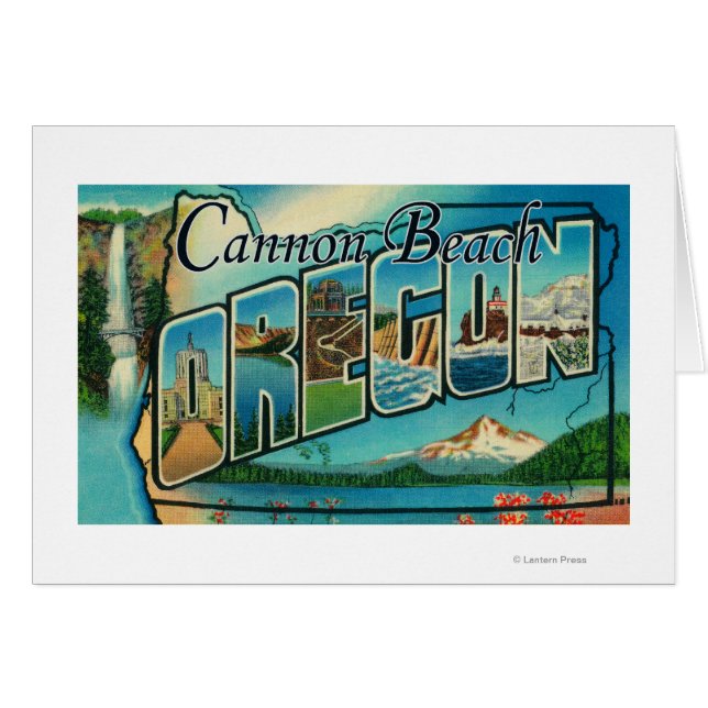 Cannon Beach, Oregon - Large Letter Scenes (Front Horizontal)